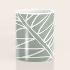 Minimalist, Tropical Leaf, Green, Boho Wall Art Coffee Mug Gallery Image 4