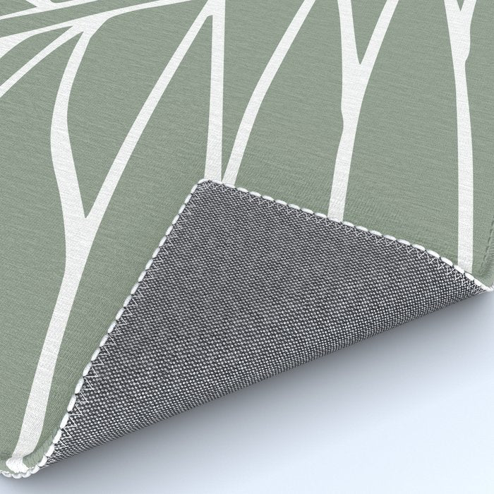 Minimalist, Tropical Leaf, Green, Boho Wall Art Rug Gallery Image 4