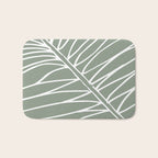 Minimalist, Tropical Leaf, Green, Boho Wall Art Bath Mat Gallery Image 1