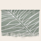Minimalist, Tropical Leaf, Green, Boho Wall Art Wall Hanging Gallery Image 1