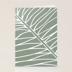 Minimalist, Tropical Leaf, Green, Boho Wall Art Stationery Card Gallery Image 2