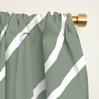 Minimalist, Tropical Leaf, Green, Boho Wall Art Window Curtain Gallery Image 2