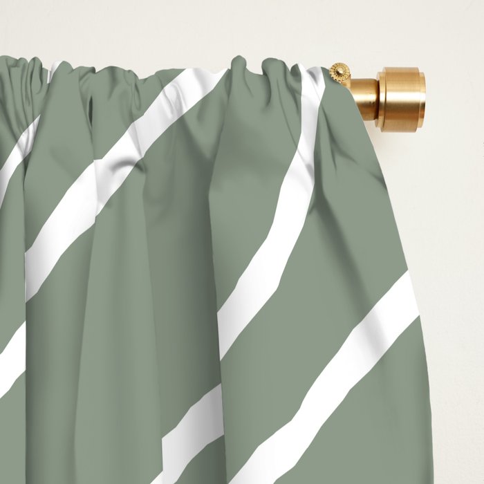 Minimalist, Tropical Leaf, Green, Boho Wall Art Window Curtain Gallery Image 2