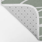 Minimalist, Tropical Leaf, Green, Boho Wall Art Bath Mat Gallery Image 2