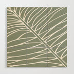 Minimalist, Tropical Leaf, Green, Boho Wall Art Wood Wall Art Gallery Image 1