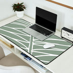 Minimalist, Tropical Leaf, Green, Boho Wall Art Desk Mat Gallery Image 2