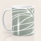 Minimalist, Tropical Leaf, Green, Boho Wall Art Coffee Mug Gallery Image 3