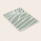 Minimalist, Tropical Leaf, Green, Boho Wall Art Notebook Gallery Image 3