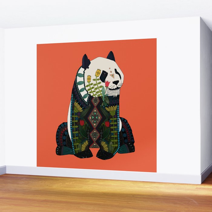 panda orange Wall Mural Gallery Image 2