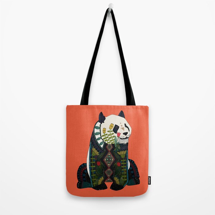 panda orange Tote Bag Gallery Image 2