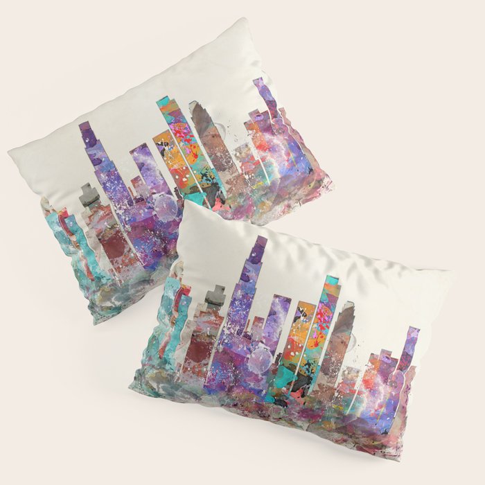 los angeles california skyline Pillow Sham Gallery Image 3