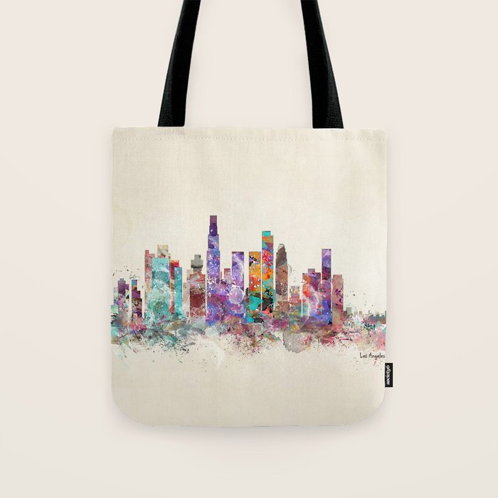 los angeles california skyline Tote Bag Gallery Image 1