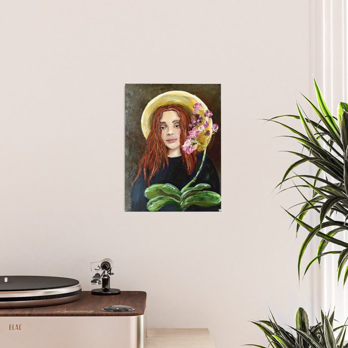 The Orchid Farmer Acrylic Painting Poster Gallery Image 2