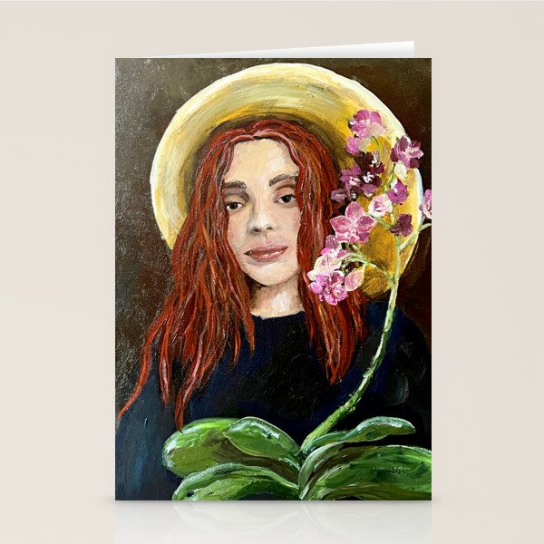 The Orchid Farmer Acrylic Painting Stationery Card Gallery Image 1