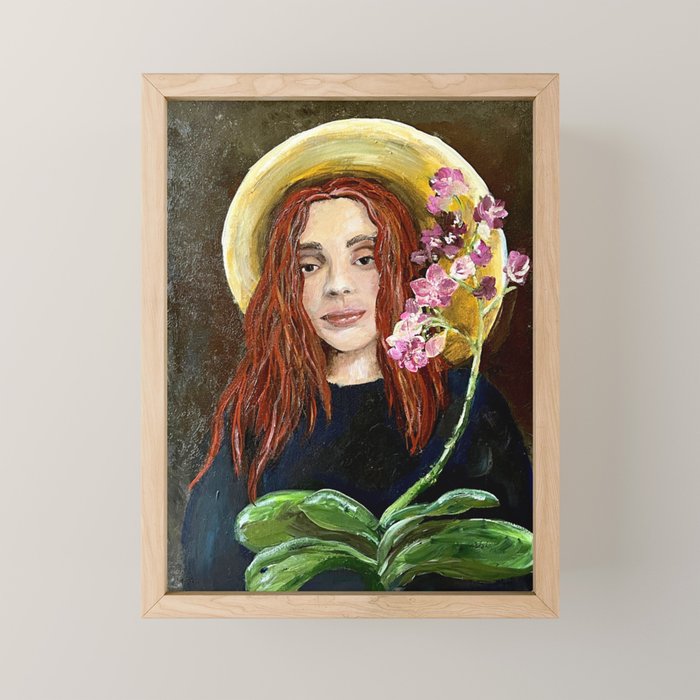 The Orchid Farmer Acrylic Painting Mini Art Print Gallery Image 1