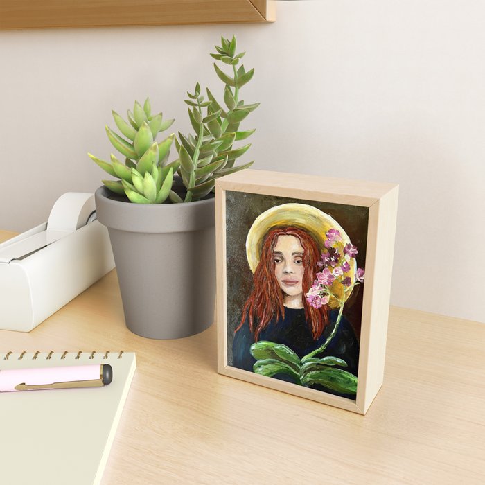 The Orchid Farmer Acrylic Painting Mini Art Print Gallery Image 2