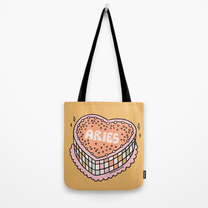 Aries Heart Cake Tote Bag Gallery Image 2