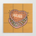 Aries Heart Cake Wood Wall Art Gallery Image 1