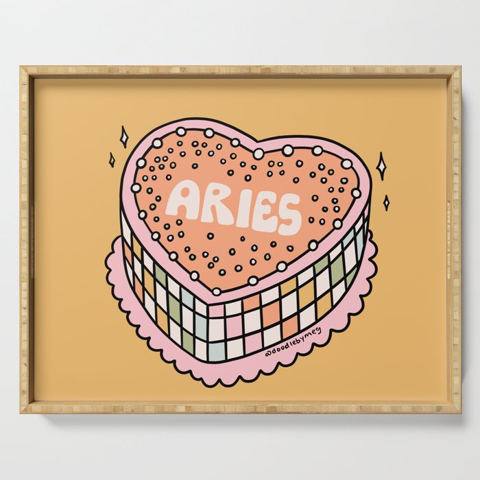 Aries Heart Cake Serving Tray Gallery Image 1