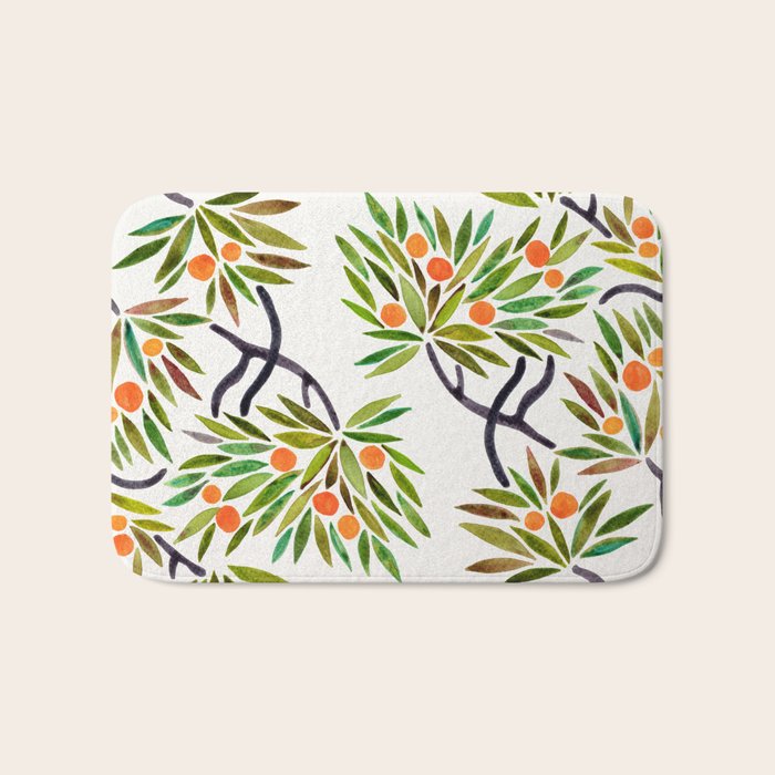 Bonsai Tree - Orange Fruit Bath Mat Gallery Image 1
