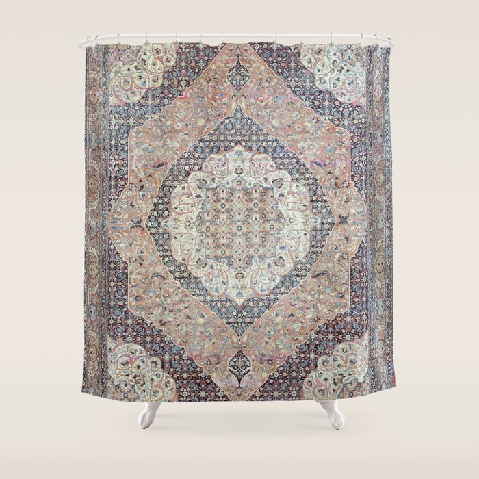 Haj Jalili Tabriz Persian Rug Print Shower Curtain Gallery Image 1