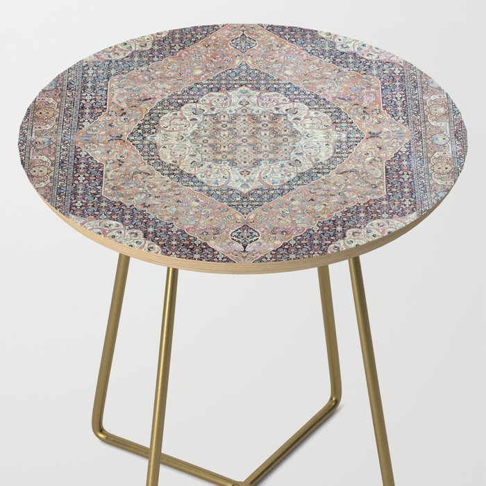Haj Jalili Tabriz Persian Rug Print Side Table Gallery Image 2