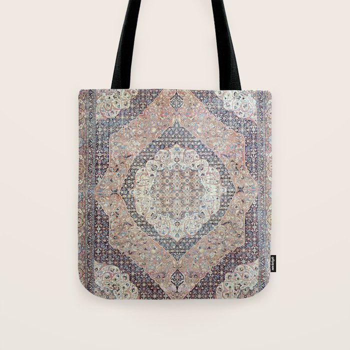 Haj Jalili Tabriz Persian Rug Print Tote Bag Gallery Image 1