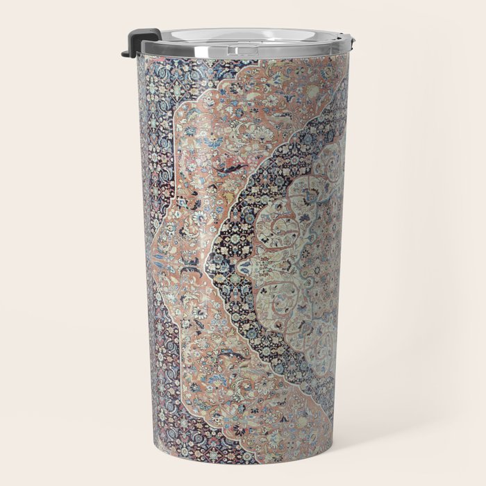 Haj Jalili Tabriz Persian Rug Print Travel Mug Gallery Image 3