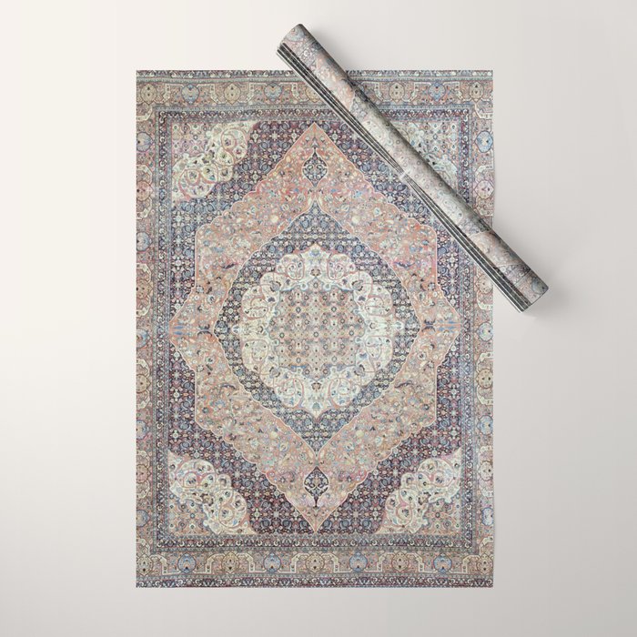 Haj Jalili Tabriz Persian Rug Print Wrapping Paper Gallery Image 1