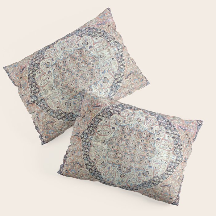 Haj Jalili Tabriz Persian Rug Print Pillow Sham Gallery Image 3