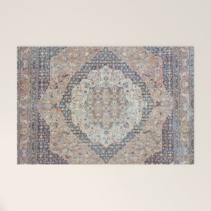 Haj Jalili Tabriz Persian Rug Print Welcome Mat Gallery Image 1