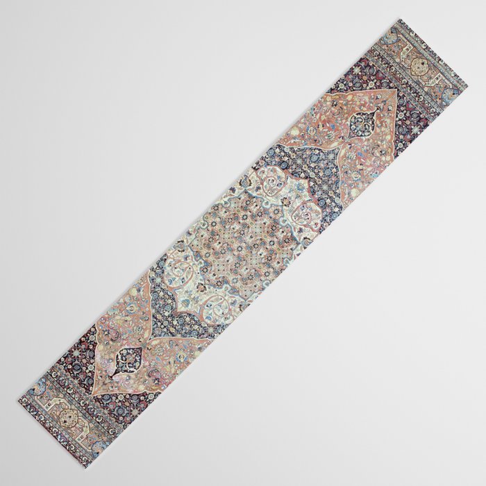 Haj Jalili Tabriz Persian Rug Print Table Runner Gallery Image 3