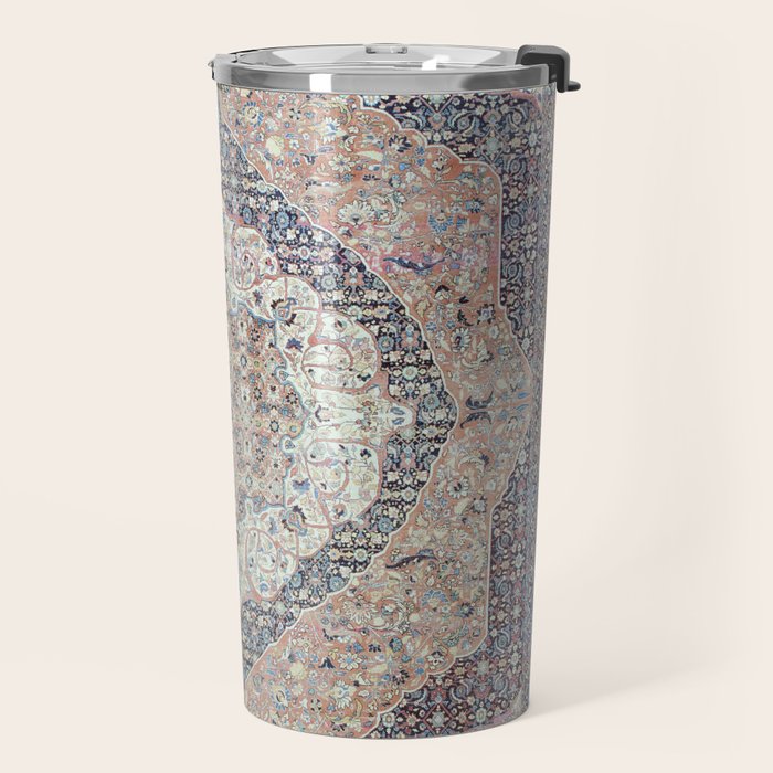 Haj Jalili Tabriz Persian Rug Print Travel Mug Gallery Image 2