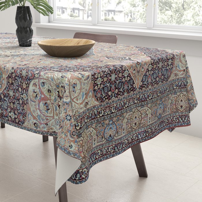 Haj Jalili Tabriz Persian Rug Print Tablecloth Gallery Image 3