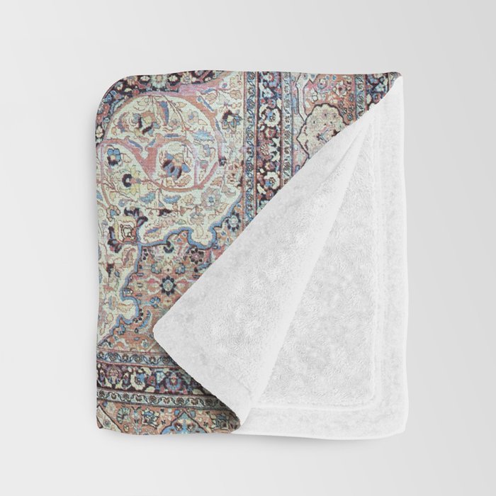 Haj Jalili Tabriz Persian Rug Print Throw Blanket Gallery Image 3
