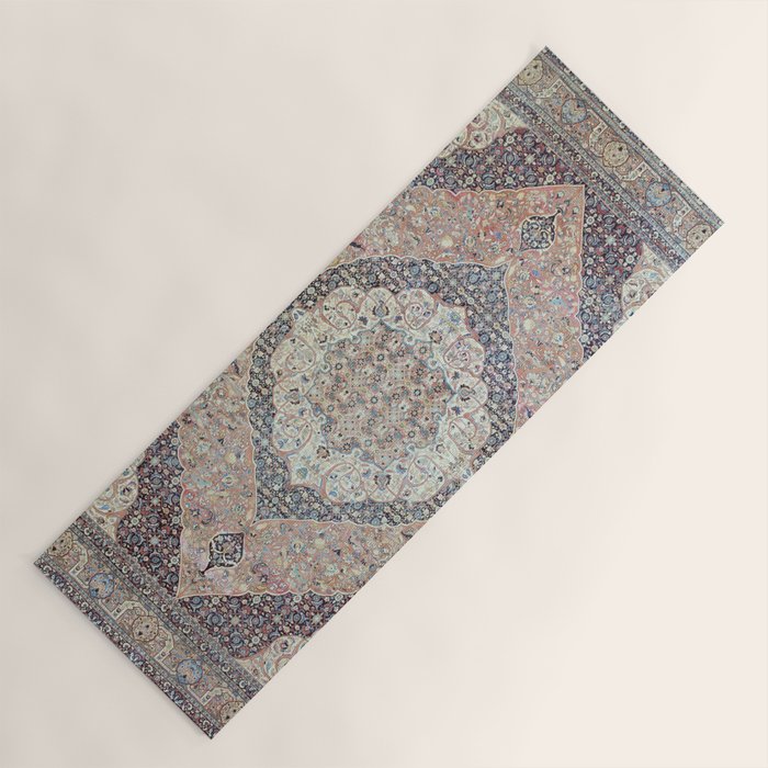 Haj Jalili Tabriz Persian Rug Print Yoga Mat Gallery Image 1