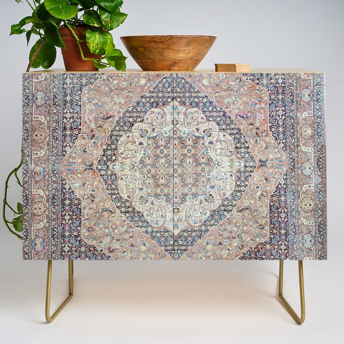 Haj Jalili Tabriz Persian Rug Print Credenza Gallery Image 1