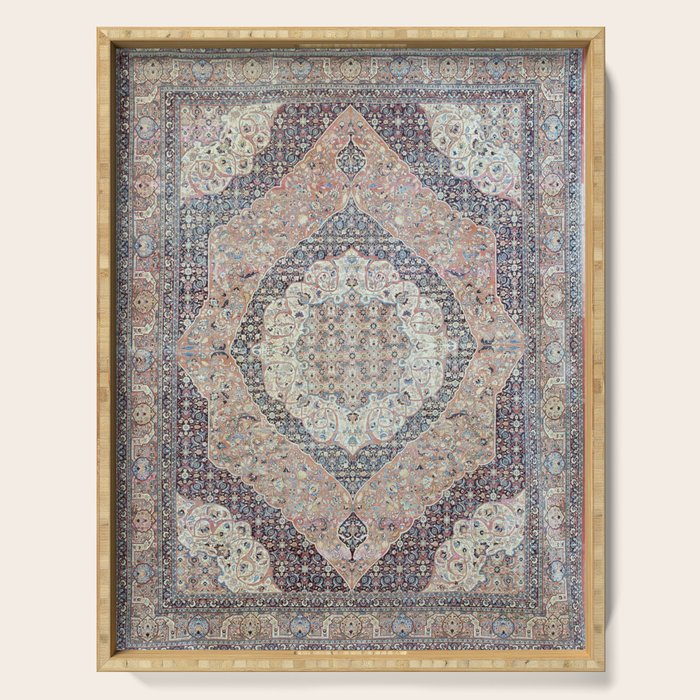 Haj Jalili Tabriz Persian Rug Print Serving Tray Gallery Image 1