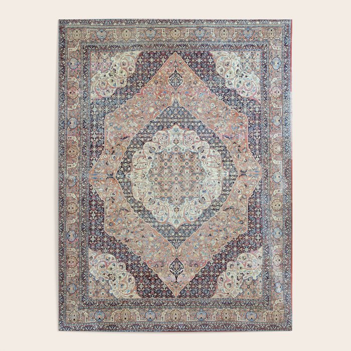 Haj Jalili Tabriz Persian Rug Print Poster Gallery Image 1