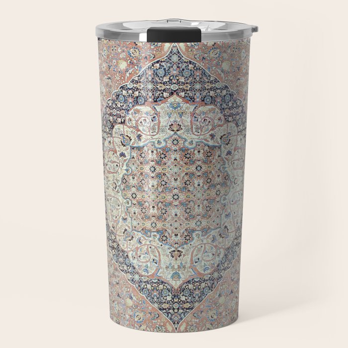 Haj Jalili Tabriz Persian Rug Print Travel Mug Gallery Image 1