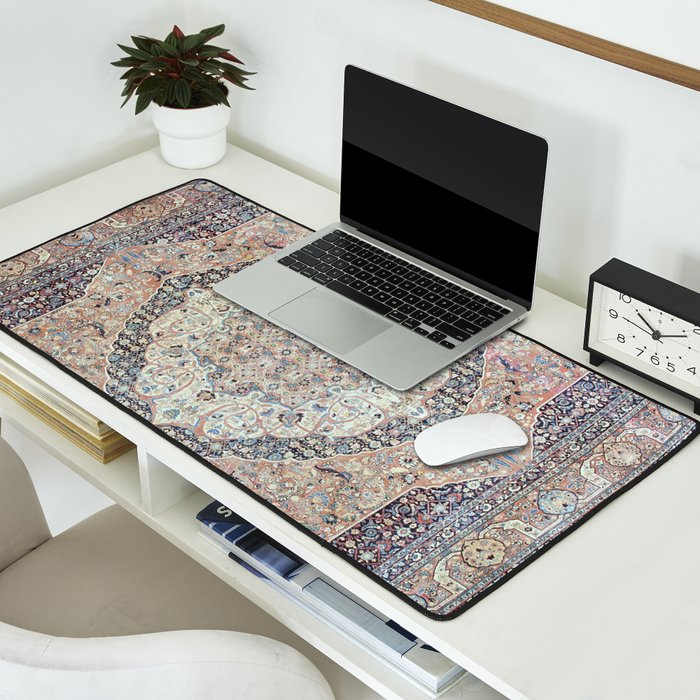 Haj Jalili Tabriz Persian Rug Print Desk Mat Gallery Image 2