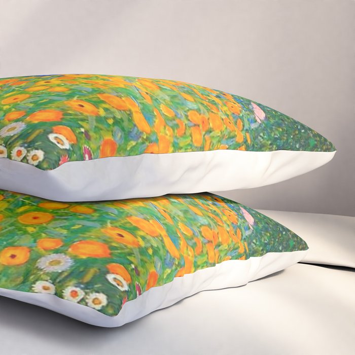 Gustav Klimt Flower Garden Pillow Sham Gallery Image 3