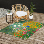Gustav Klimt Flower Garden Outdoor Rug Gallery Image 2