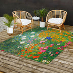 Gustav Klimt Flower Garden Outdoor Rug Gallery Image 2