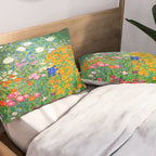 Gustav Klimt Flower Garden Pillow Sham Gallery Image 2