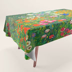 Gustav Klimt Flower Garden Tablecloth Gallery Image 1