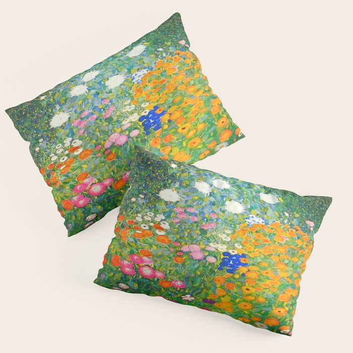 Gustav Klimt Flower Garden Pillow Sham Gallery Image 3