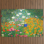 Gustav Klimt Flower Garden Outdoor Rug Gallery Image 2