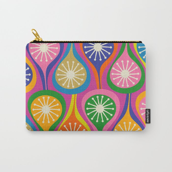 Colorful Mid Century Modern Atomic Drops Fun Retro Pattern Carry All Pouch Gallery Image 1