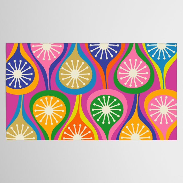 Colorful Mid Century Modern Atomic Drops Fun Retro Pattern Tablecloth Gallery Image 2